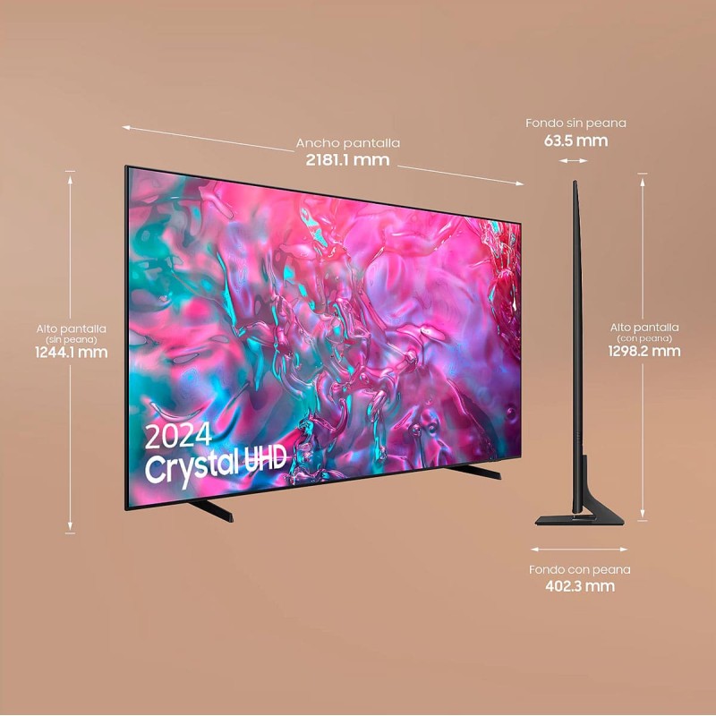 TV Samsung TU98DU9005 Crystal UHD 98 pulgadas 4K Smart TV 2024