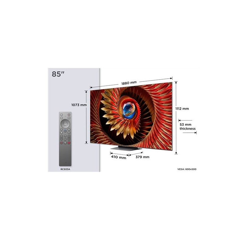 TV TCL QD-Mini LED 85C89K 215 cm 4K UHD 85 pulgadas