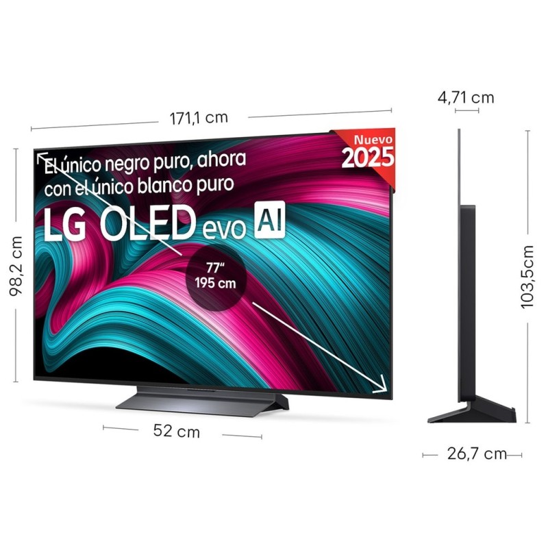 TV LG OLED evo 77C54LA AI C5 77 pulgadas 4K 2025