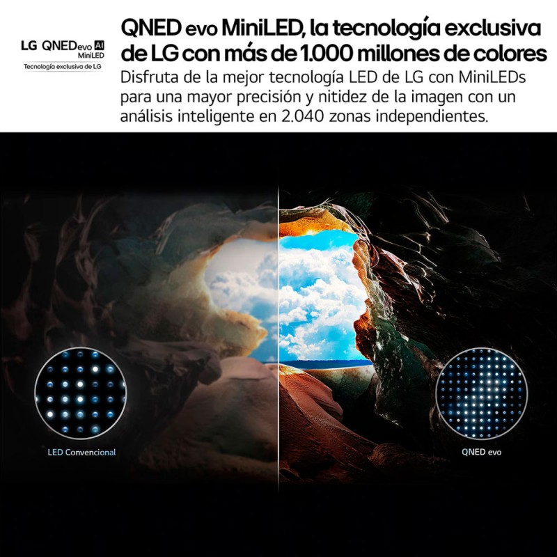 TV LG QNED evo MiniLED 65QNED85A6C AI 65 pulgadas 2025