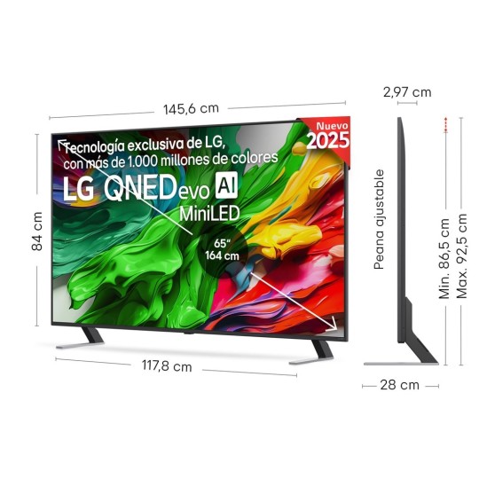 TV LG QNED evo MiniLED 65QNED85A6C AI 65 pulgadas 2025