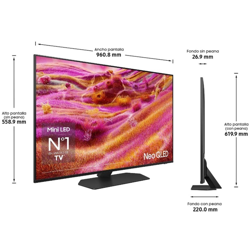 TV Neo QLED TQ50QN90F 4K Samsung Vision AI Smart TV 50 pulgadas 2025