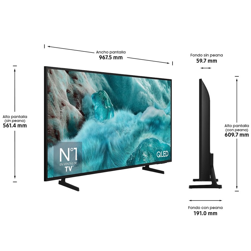 TV Samsung QLED TQ43Q7F4 4K 43 pulgadas Vision AI Smart TV 2025