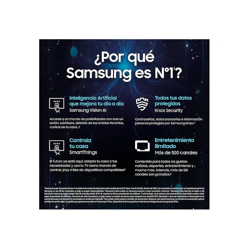 TV Samsung QLED TQ50Q7F4 4K 50 pulgadas Vision AI Smart TV 2025