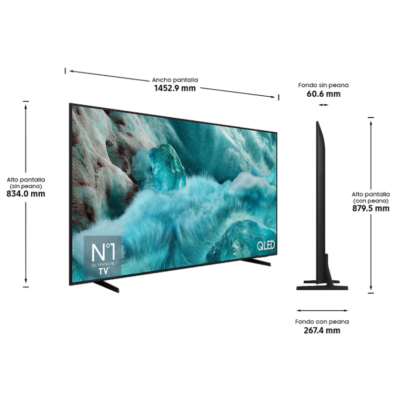 TV Samsung QLED TQ65Q7F4 4K 65 pulgadas Vision AI Smart TV 2025