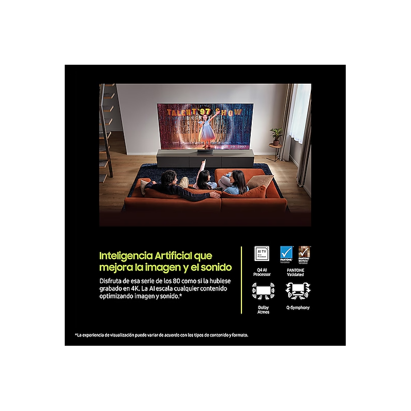 TV Samsung QLED TQ75Q7F4 4K 75 pulgadas Vision AI Smart TV 2025