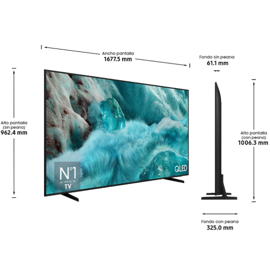 TV Samsung QLED TQ75Q7F4 4K 75 pulgadas Vision AI Smart TV 2025
