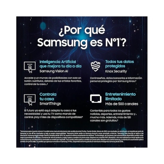 TV Samsung QLED TQ85Q7FA 4K 85 pulgadas Vision AI Smart TV 2025