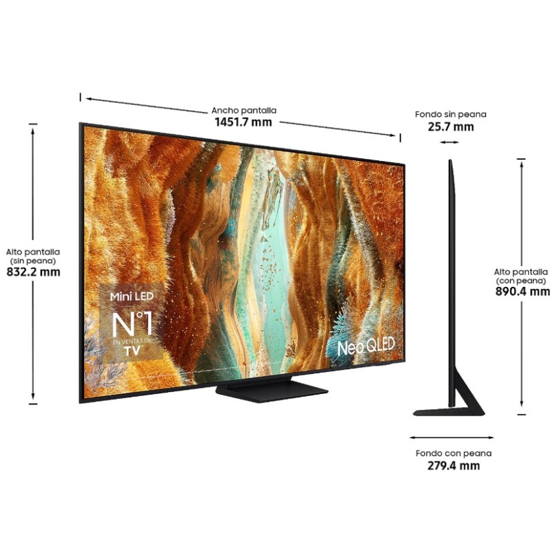 TV NEOQLED SAMSUNG TQ65QN70F 65 pulgadas Vision AI 2025