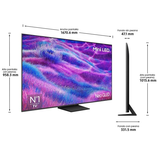 TV NEOQLED SAMSUNG TQ75QN80F 4K 75 pulgadas Vision AI 2025