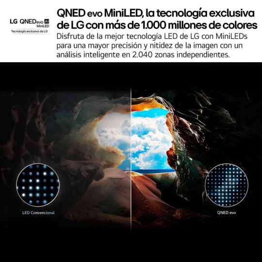 TV LG QNED evo MiniLED 55QNED85A6C AI 55 pulgadas 2025