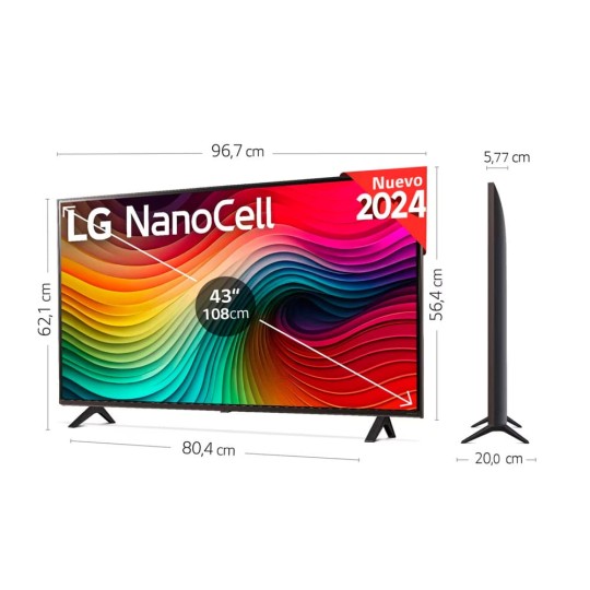 TV LG NANOCELL 43NANO82T6B 4K AI 43 pulgadas