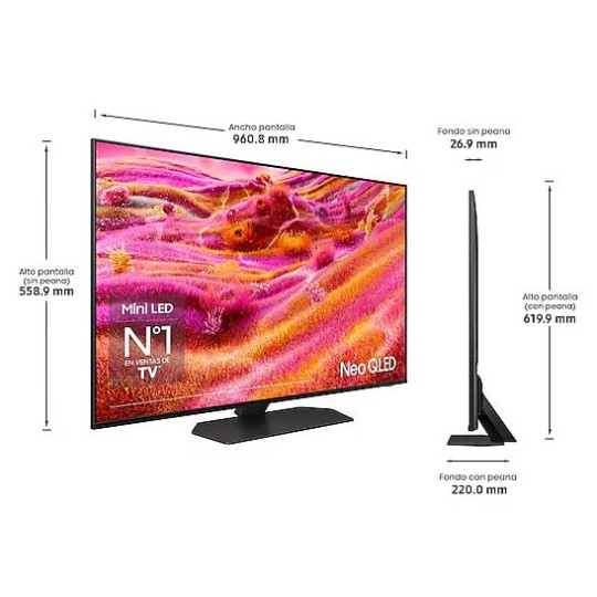 TV Neo QLED TQ43QN90F 4K Samsung Vision AI Smart TV 43 pulgadas 2025