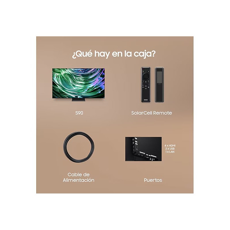 TV OLED Samsung TQ55S90D 55 pulgadas 4K Smart TV con IA 2024