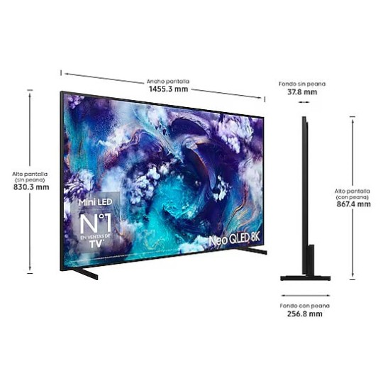 TV Samsung Neo QLED TQ65QN900F 65 pulgadas 8K Smart TV con IA 2025